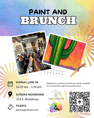 Image: Sunset Cactus Paint and Brunch at Sonora Moonshine