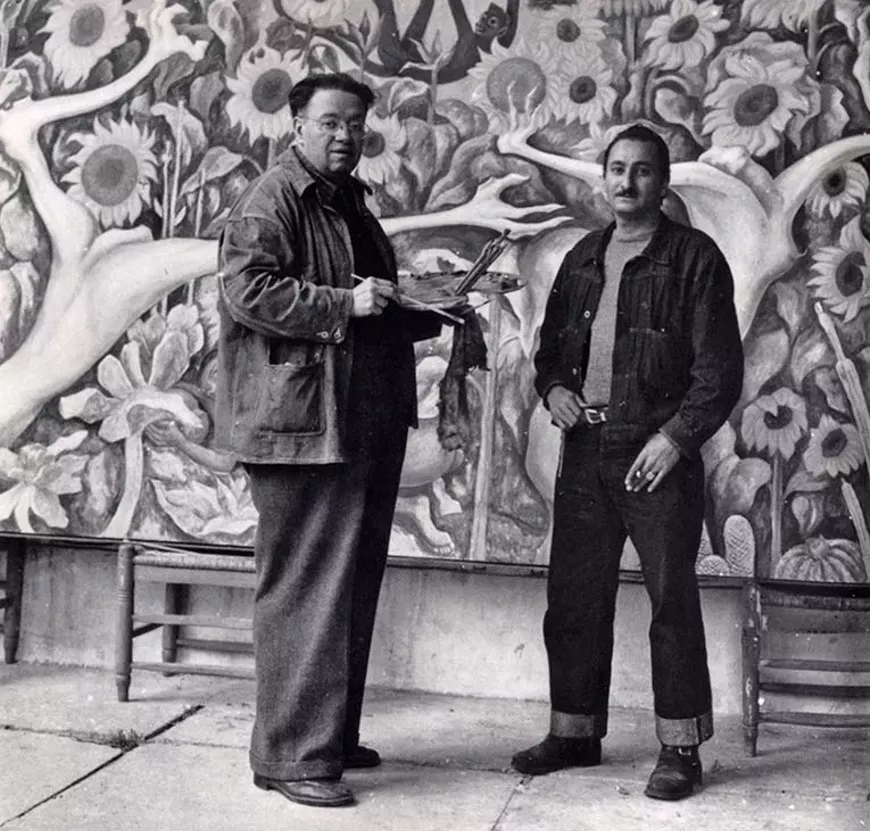 Ted DeGrazia with Diego Rivera
