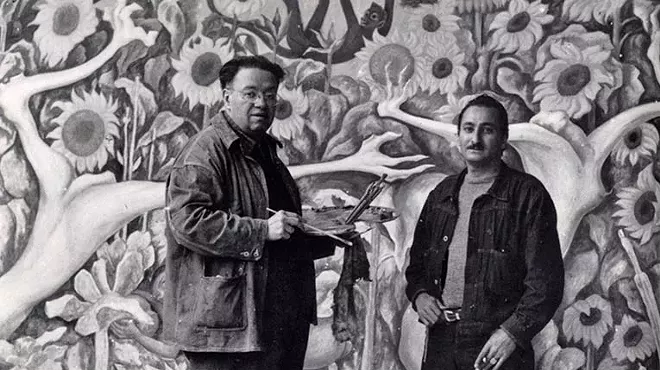 Image: Ted DeGrazia in Diego Rivera’s Studio