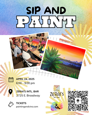 Image: Tequila Sunrise Paint and Sip at Zerai’s