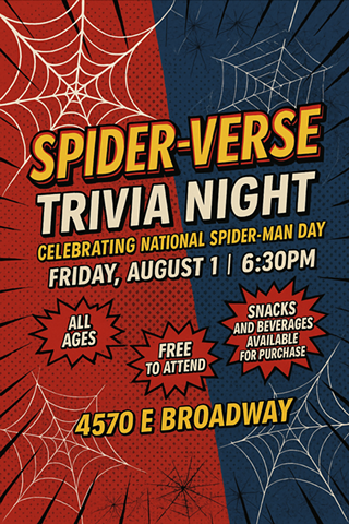 Image: Trivia Night - Spider-Verse @ Poppin' Off