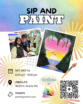 Image: Tropical Love Sip and Paint at DiBella&rsquo;s