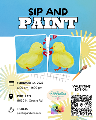 Image: Valentine Chicks Sip and Paint at DiBella&rsquo;s