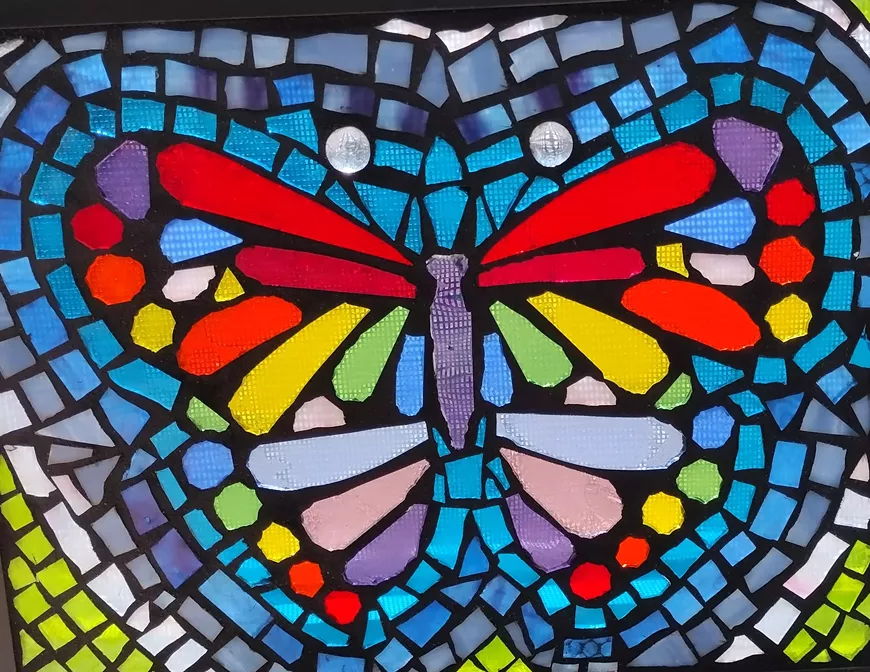 Flat Stained Glass Mosaic