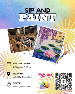 Image: Water Lilies Sip and Paint
